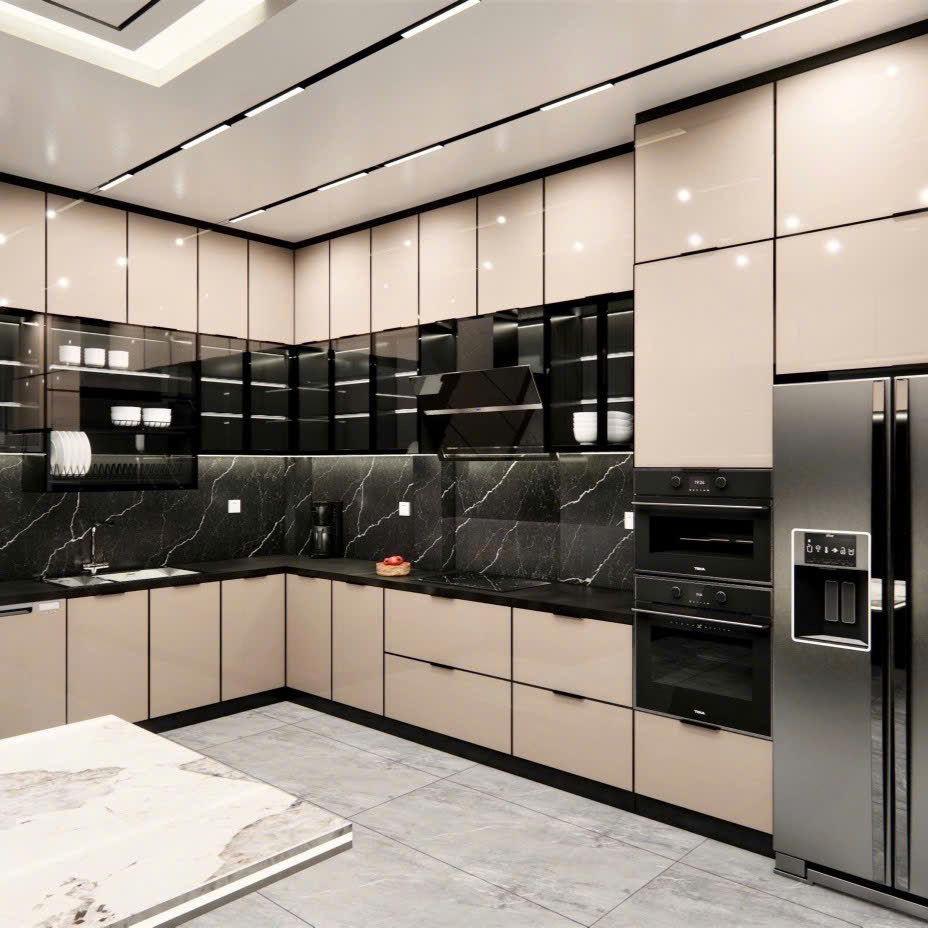 tủ bếp thùng inox 3 lớp
