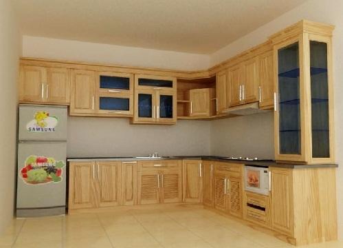 Mẫu tủ bếp gỗ sồi nga cao cấp hàng đầu trên thị trường
