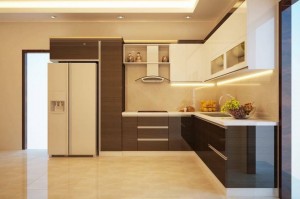 Tủ Bếp Gỗ Veneer MS12