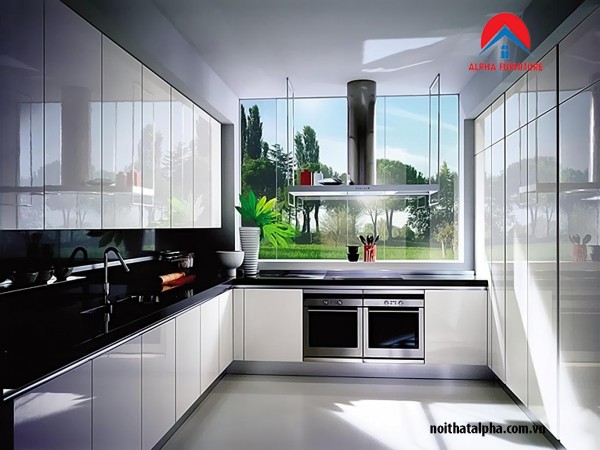 Tủ bếp Aclylic 028- Nhà chị Trinh- Discovery Cầu Giấy