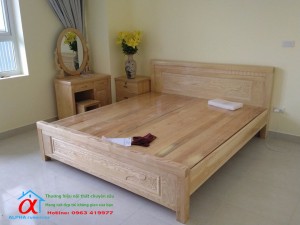 Giường gỗ sồi MS7