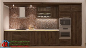 Tủ Bếp Gỗ óc chó 003