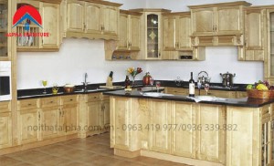 Tủ Bếp Gỗ Sồi Nga MS13