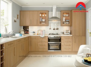 Tủ Bếp Gỗ Sồi Mỹ MS06