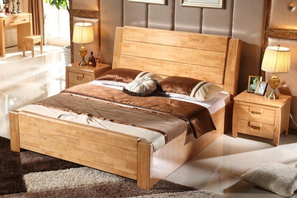 Giường Gỗ Sồi MS4