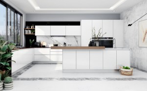 Điểm khác biệt của tủ bếp laminate và acrylic