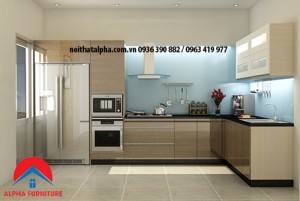 Tủ Bếp Gỗ Veneer MS01