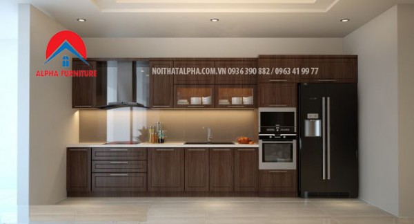 Tủ Bếp Gỗ Sồi Nga MS21