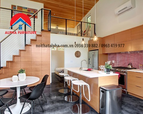 TỦ BẾP MDF LÕI XANH - 022