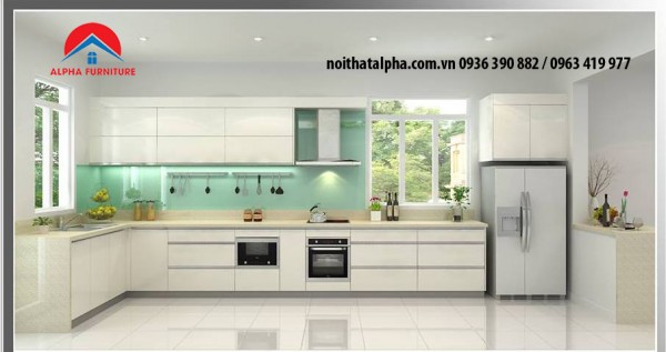 tủ bếp laminate alpha 022