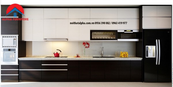 Tủ Bếp Gỗ Veneer MS02