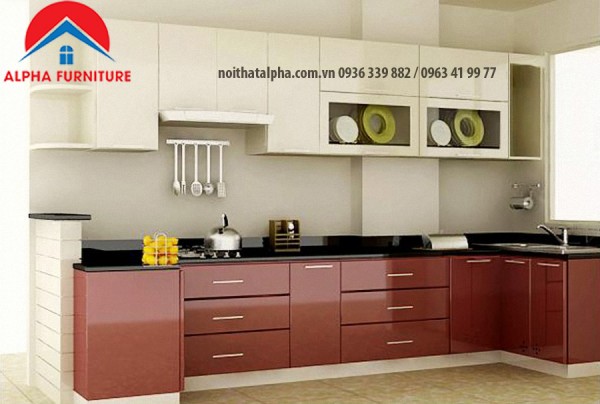 TỦ BẾP PICOMAT canh Laminate - AP24